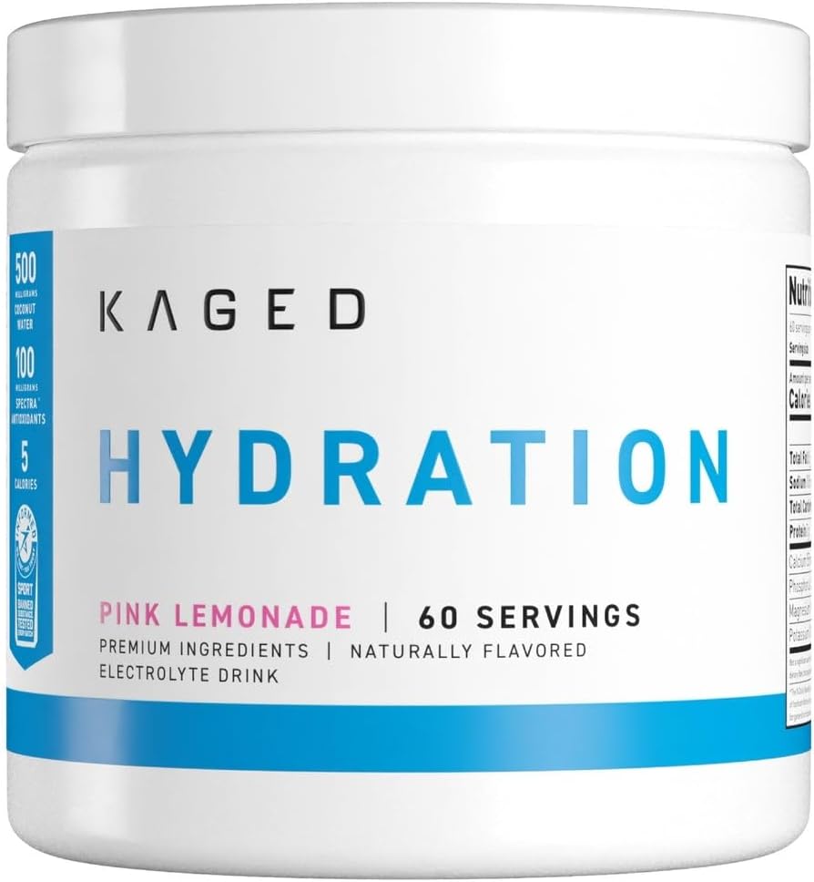 Kaged Hydracharge Pink Lemonade Electrolyte Powder for Hydration