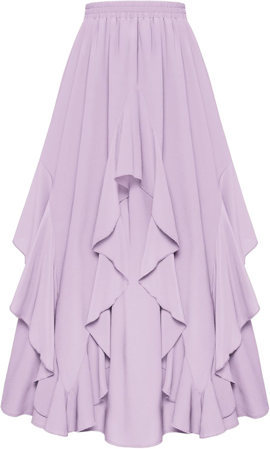 Renaissance Long Maxi Skirt with Irregular Design and Pockets