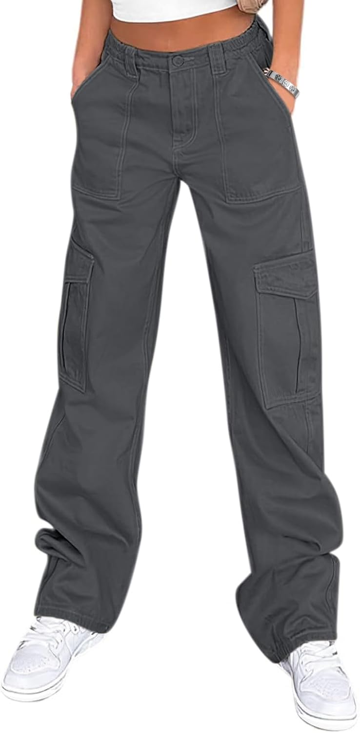 Lepunuo Cargo Pants for Women High Waisted Baggy Style