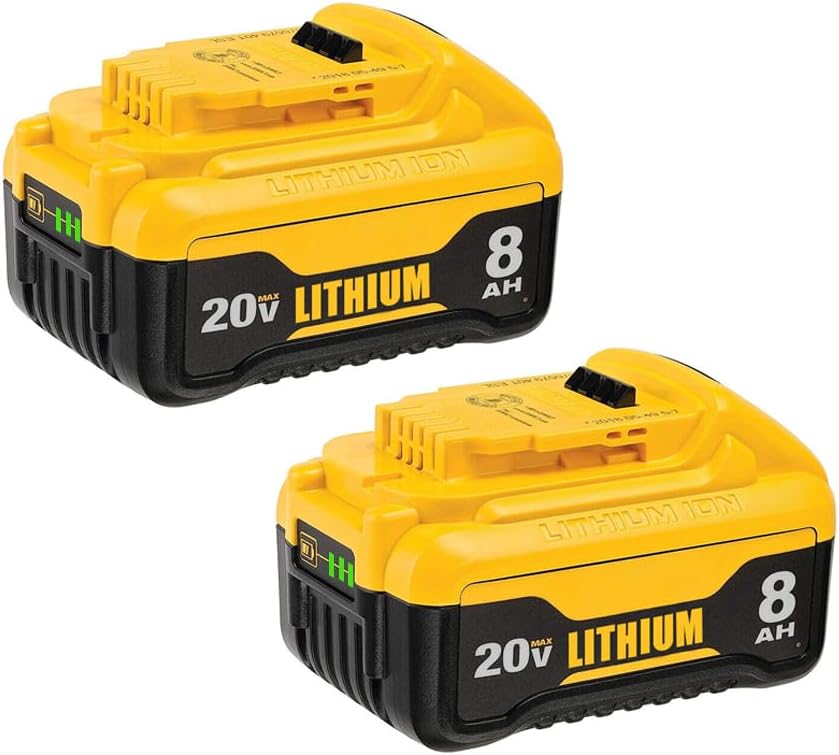 2-Pack Replacement for DEWALT 20V MAX XR Battery 8.0-Ah