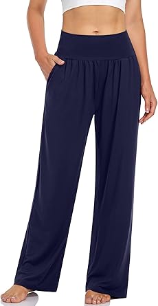 UEU Women's Casual Loose Wide Leg Cozy Pants for Comfort