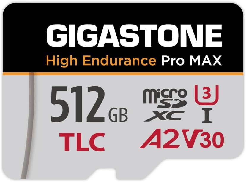 GIGASTONE 512GB Micro SD Card for Dash Cams and More