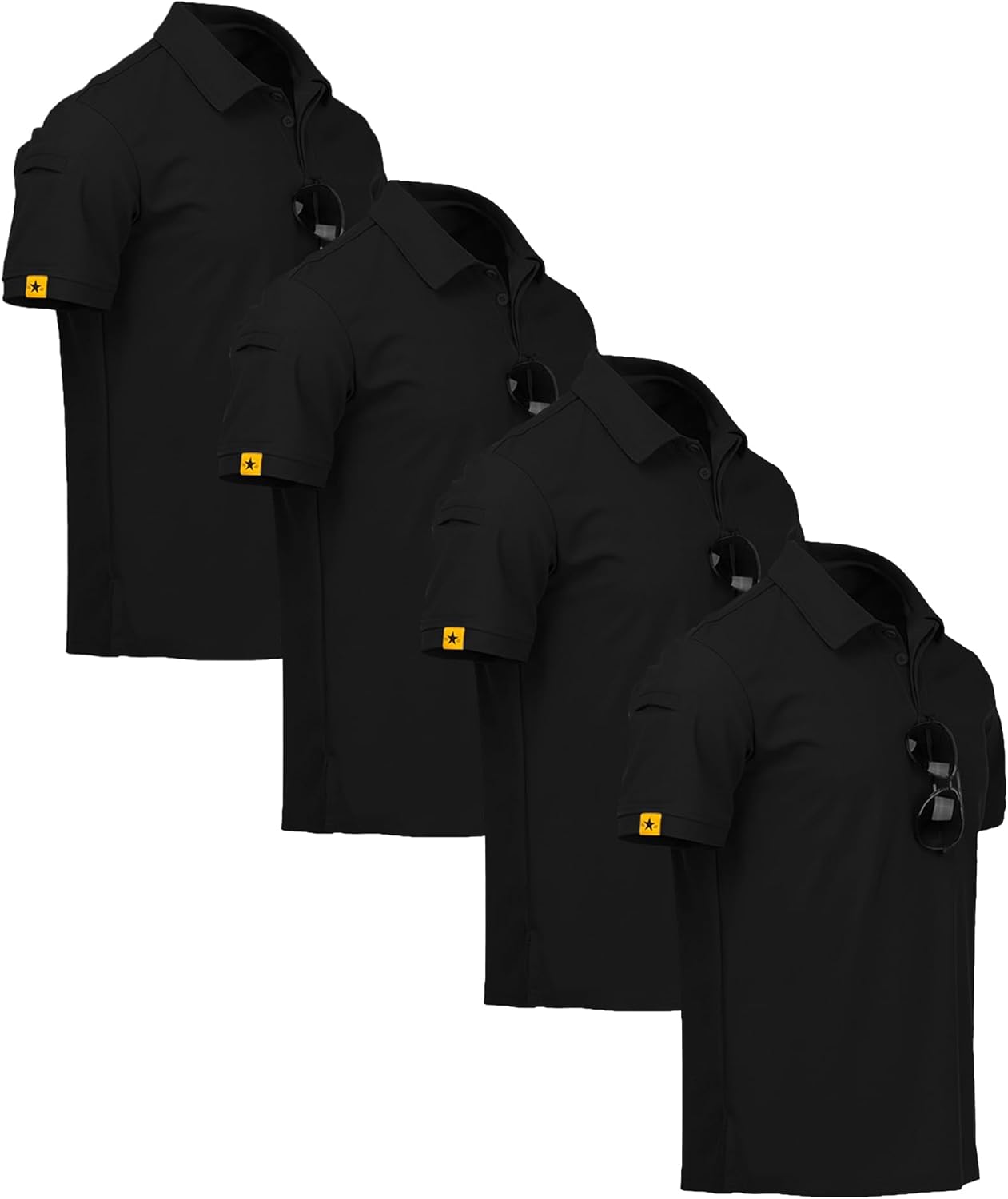 ZITY 4 Pack Mens Polo Shirt for Sports and Everyday Use