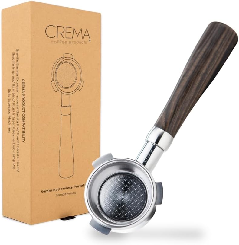 Crema Coffee Products 54mm Bottomless Portafilter for Breville