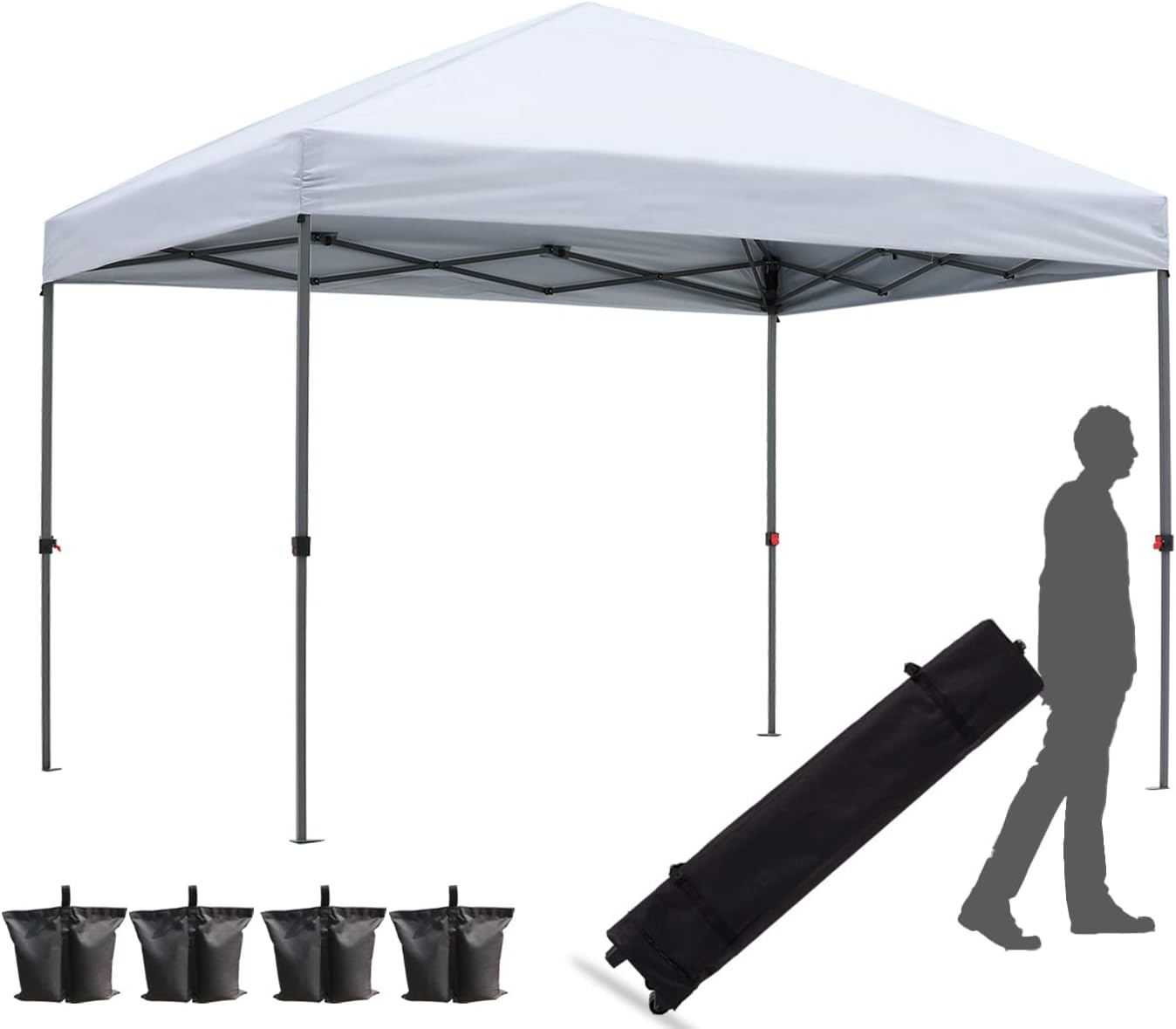 HLong Pop Up Canopy Tent Outdoor Portable Easy Setup 8x8