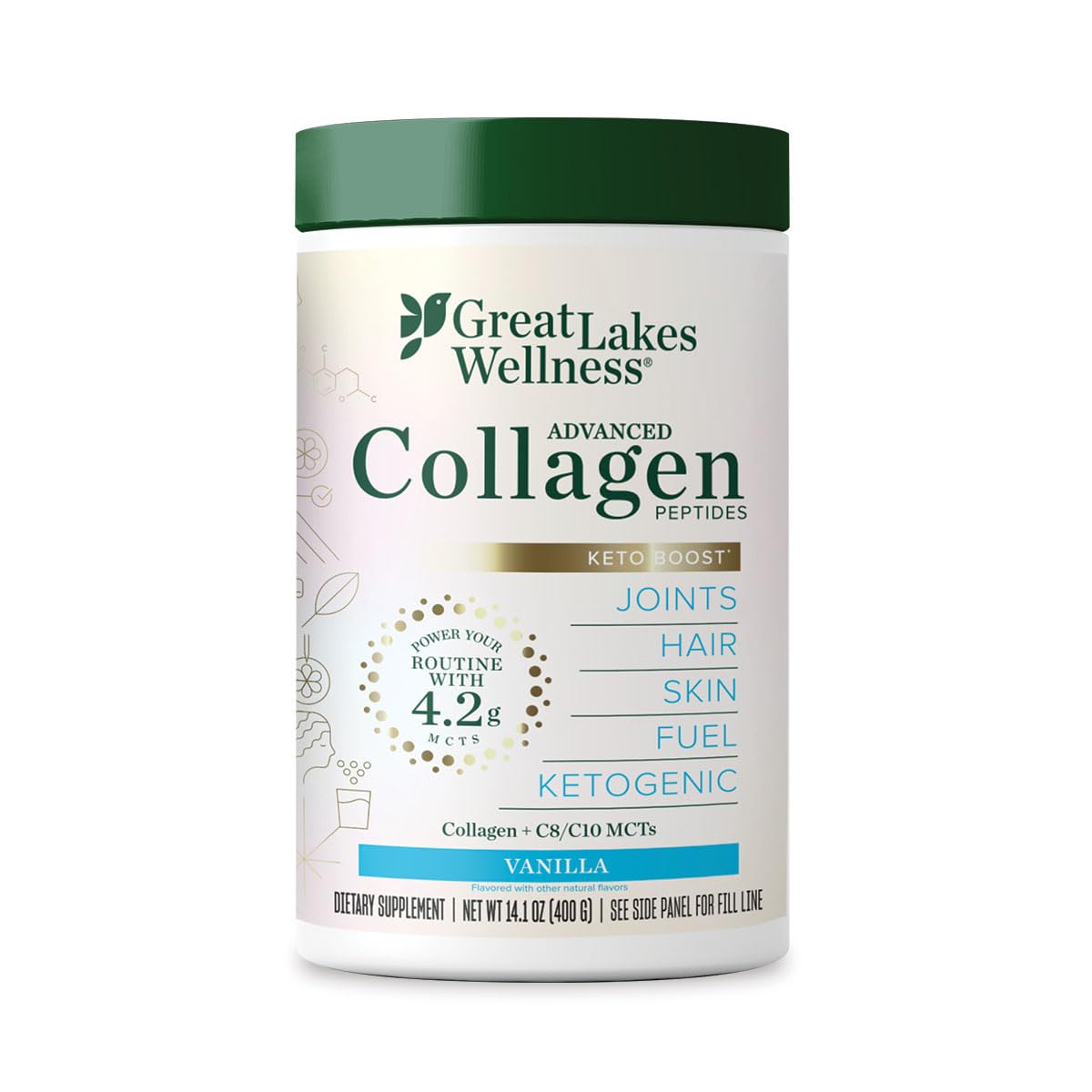 Vanilla Keto Collagen + MCTs - Nutritious Creamer - 14.1 oz