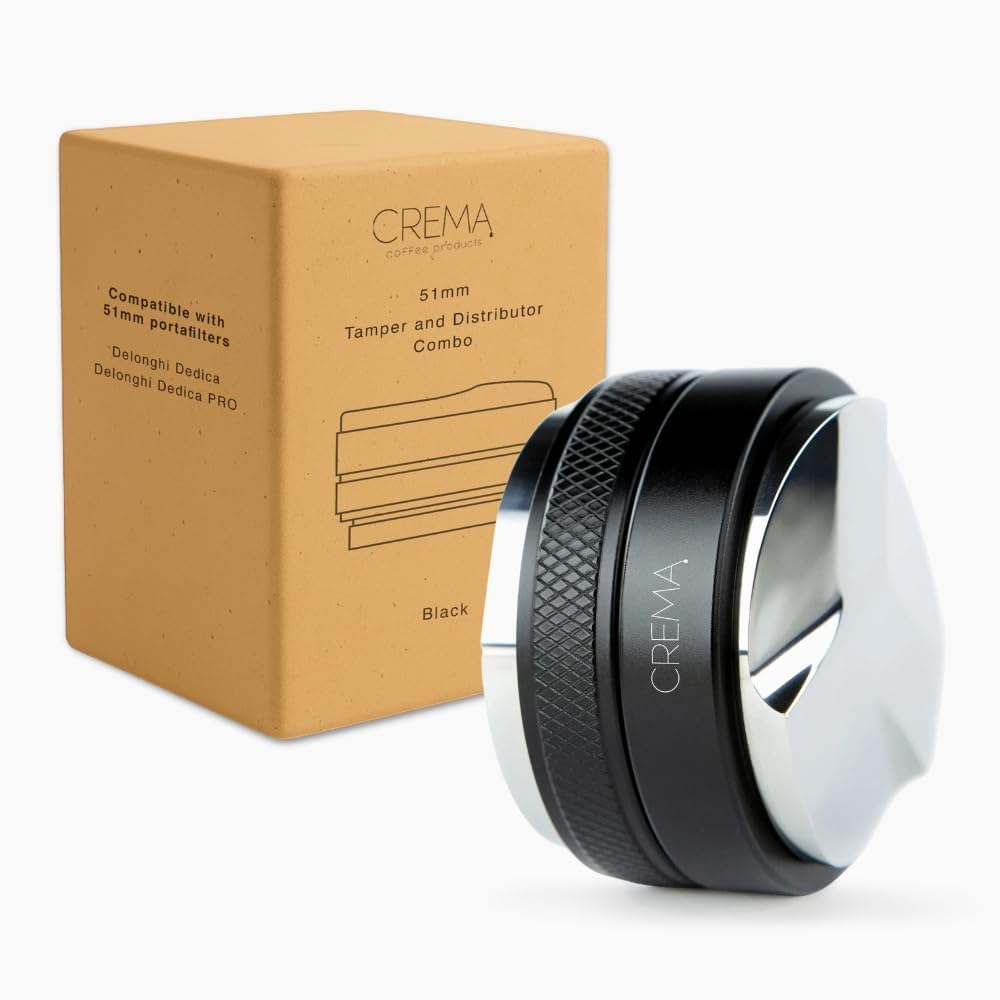 Crema Coffee 51mm Hand Tamper & Distributor for Perfect Espresso