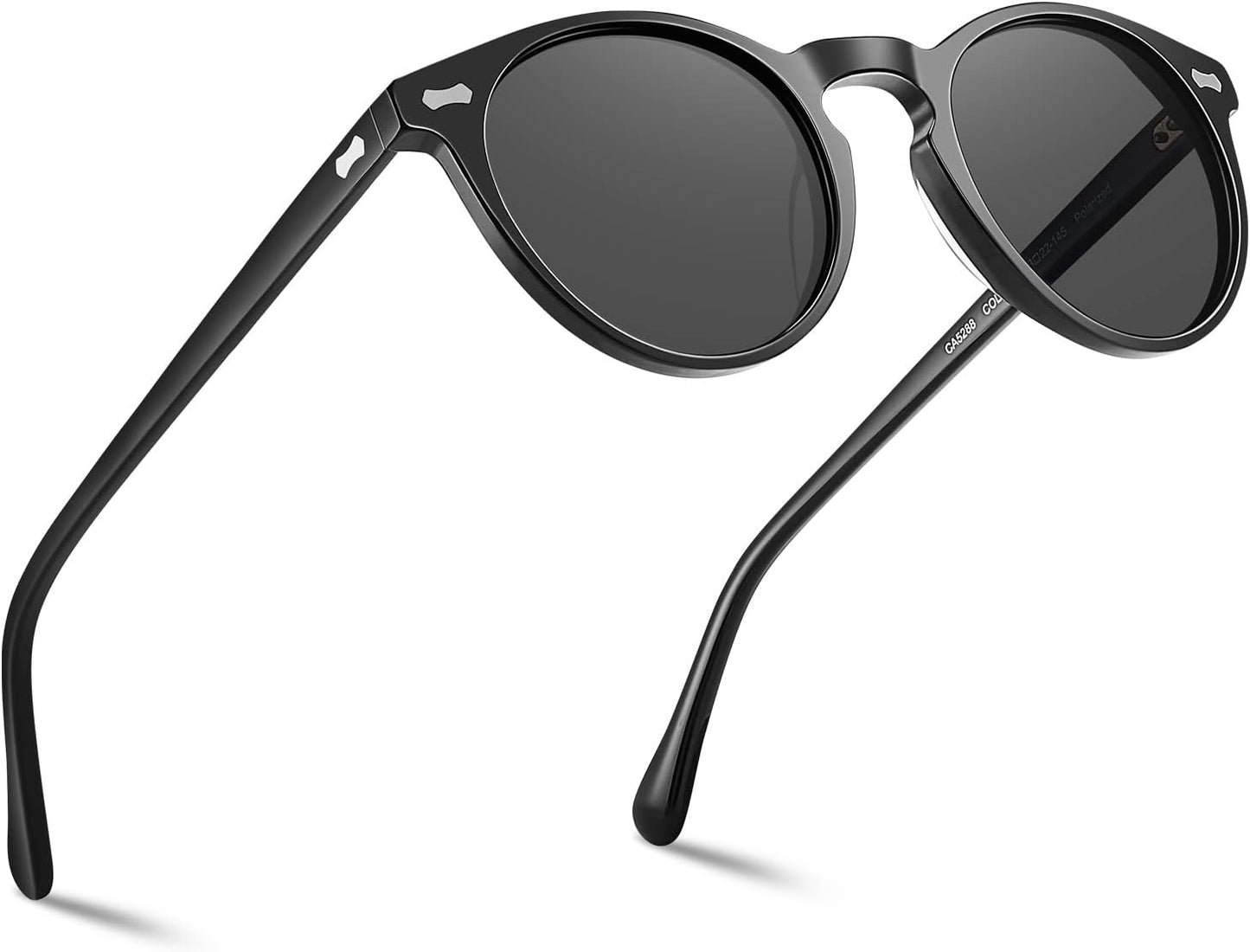 CARFIA Retro Polarized Sunglasses for Men with UV400 Protection