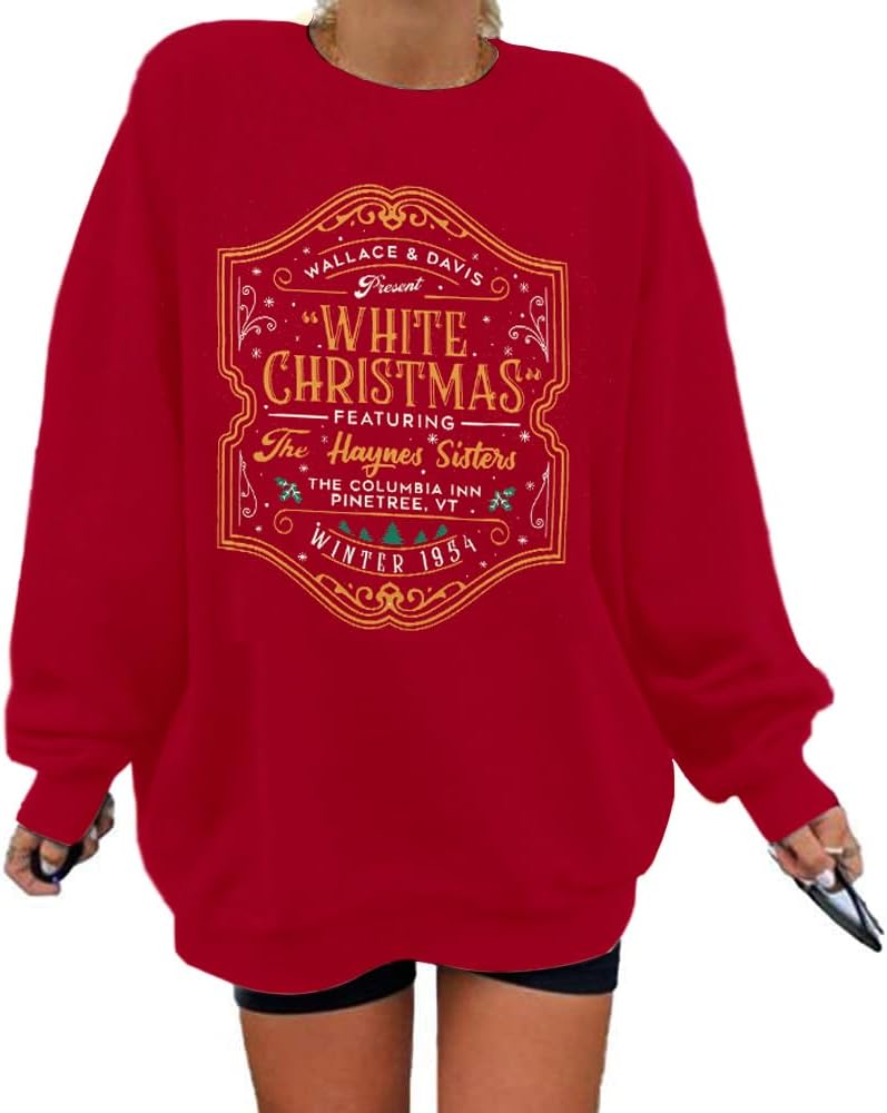 Cozy White Christmas Sweatshirt - Oversized Xmas Pullover