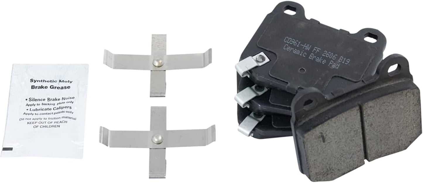 TRQ Rear Brake Pads Ceramic for INFINITI G35 and Nissan 350Z