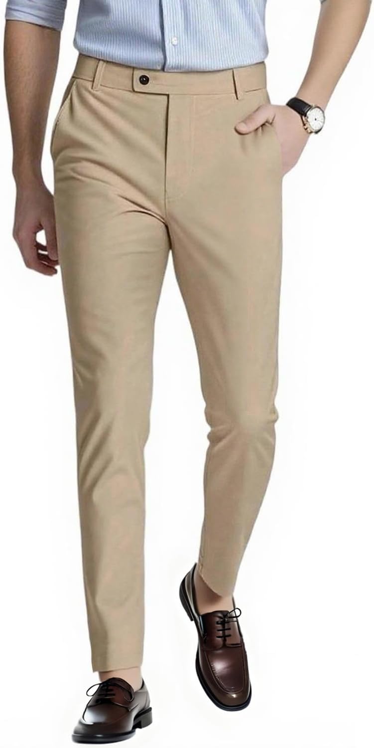 GINGTTO Mens Dress Pants Slim Fit Stretch Formal Pants Review