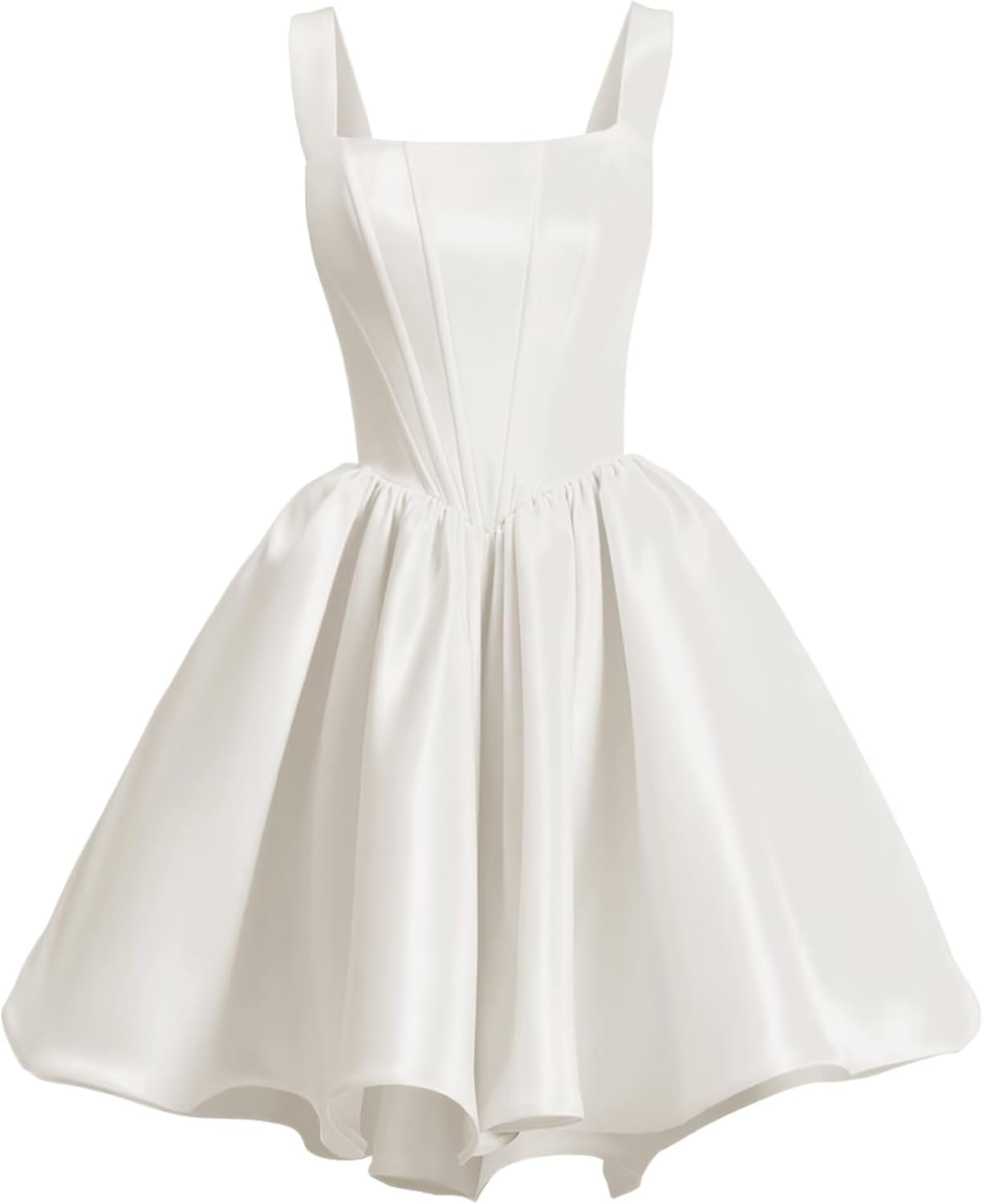 Satin Homecoming Dresses for Teens with Pockets and Straps