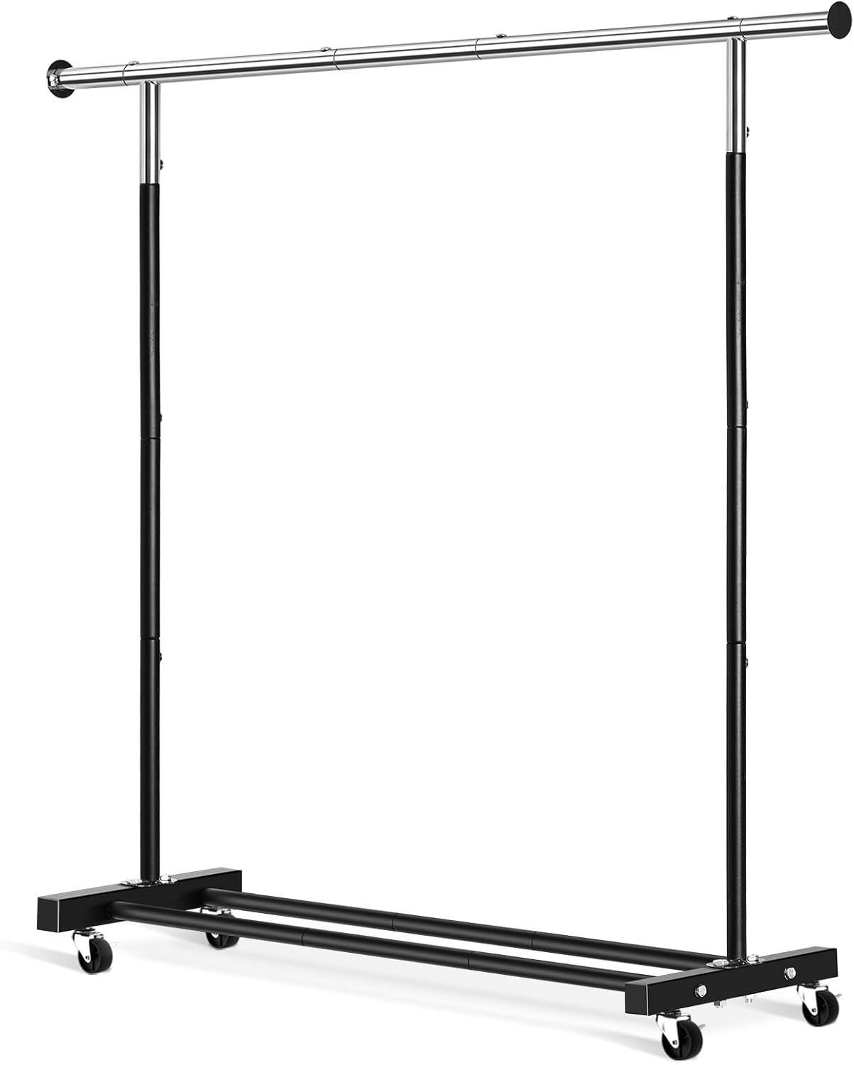 Heavy Duty Clothes Rack with Wheels for Easy Mobility and Storage