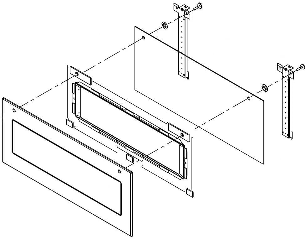Whirlpool OEM Microwave Door Panel Assembly