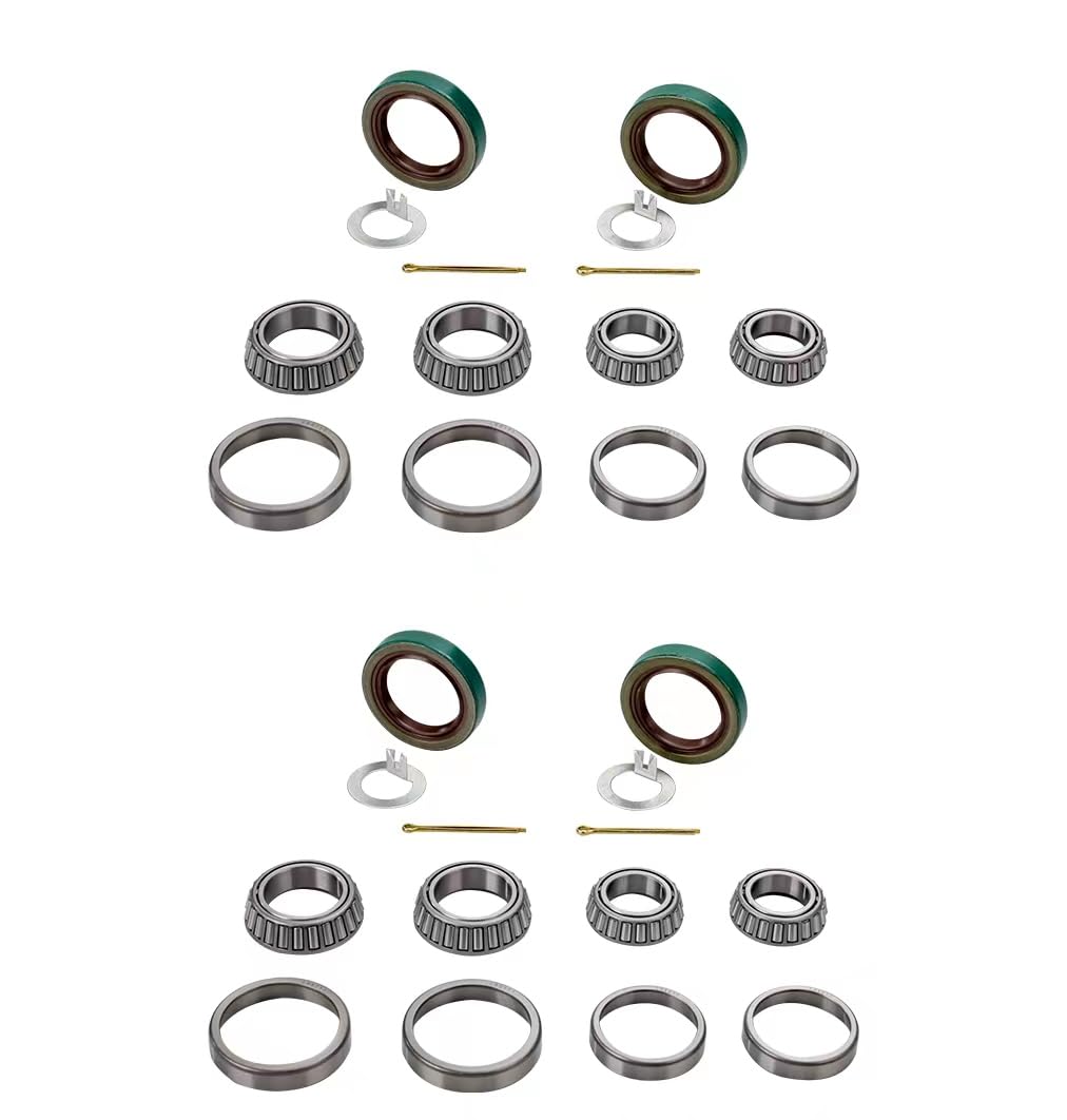 Pack of 4 Trailer Axle Bearings Kit for 3500 Lbs Trailers