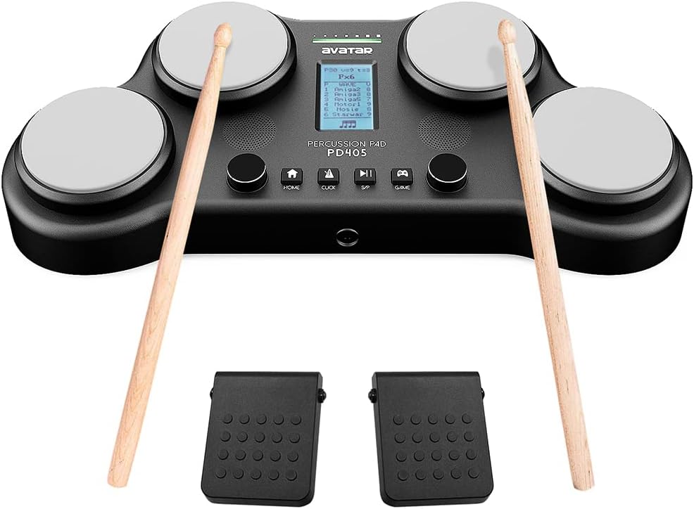 PD405 Tabletop Electric Drum Set with 163 Sounds and Pads