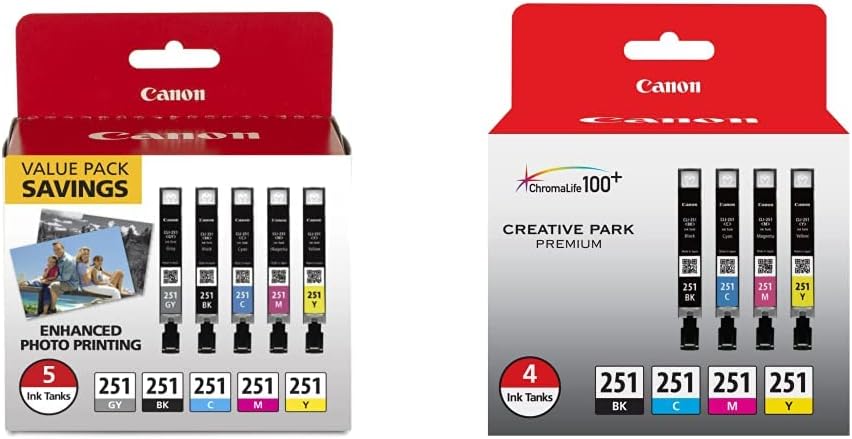 Canon CLI-251 5 Color Value Pack for High Quality Printing