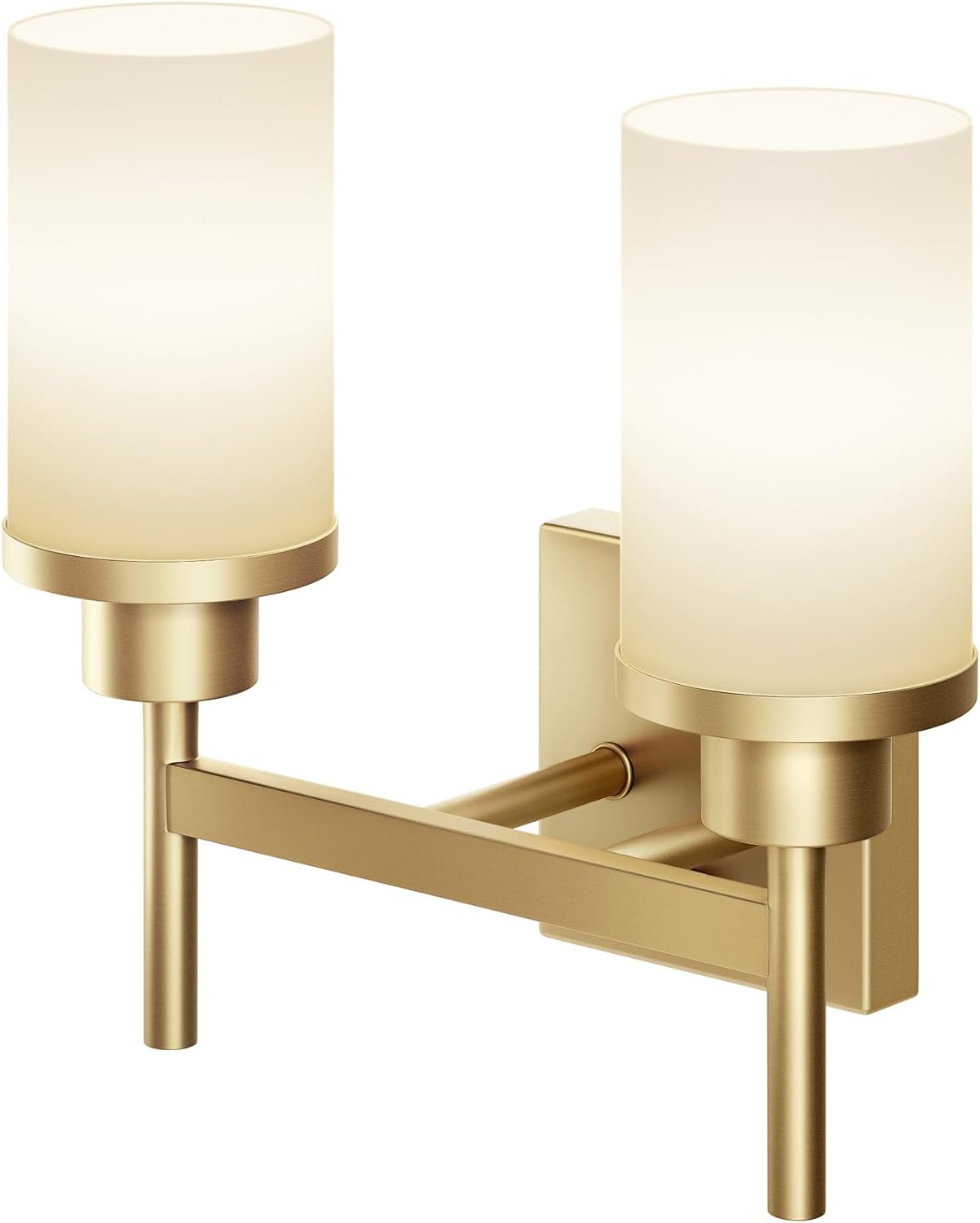 Elegant Vanity Lighting Fixtures with Frosted Glass Shade Design
