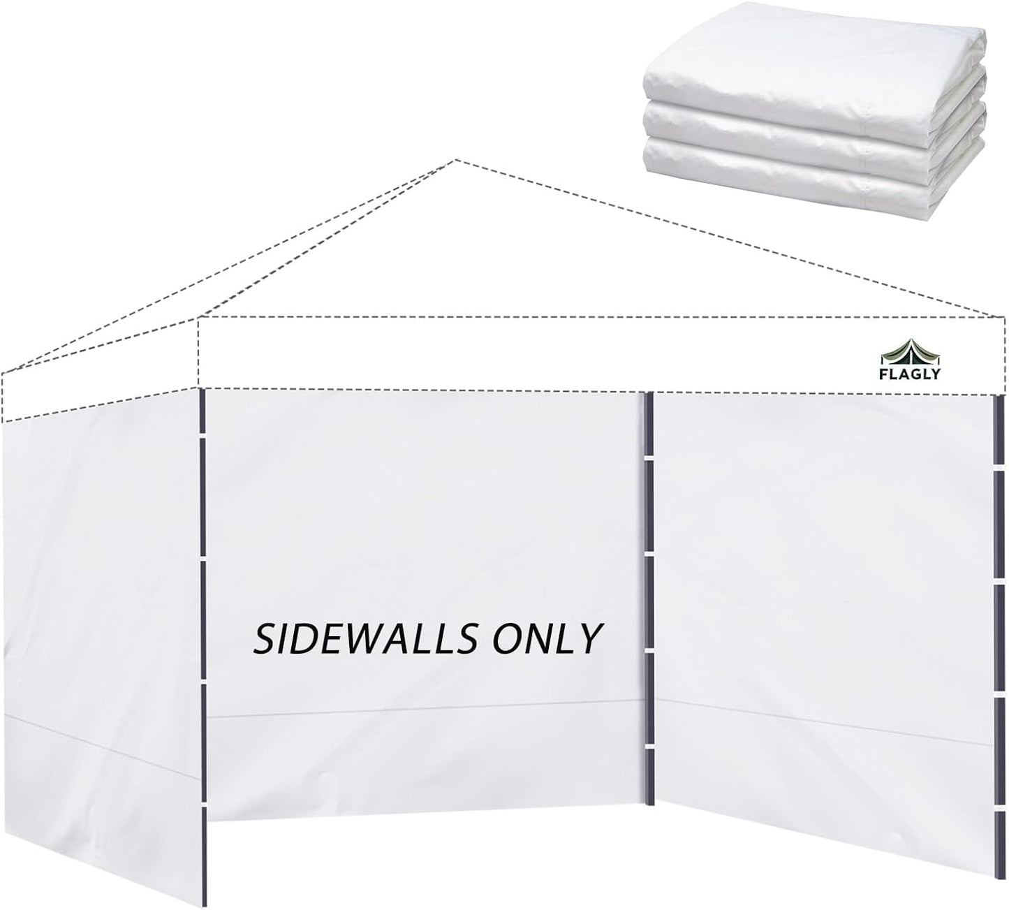 Instant Canopy Sidewalls for 10x10 Canopy Tent - Waterproof