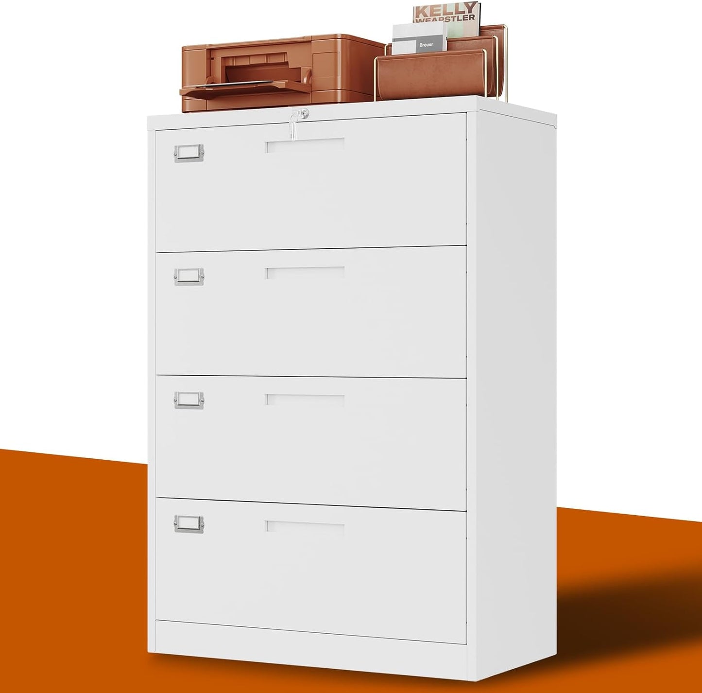 4 Drawer File Cabinet with Lock for Secure Office Storage