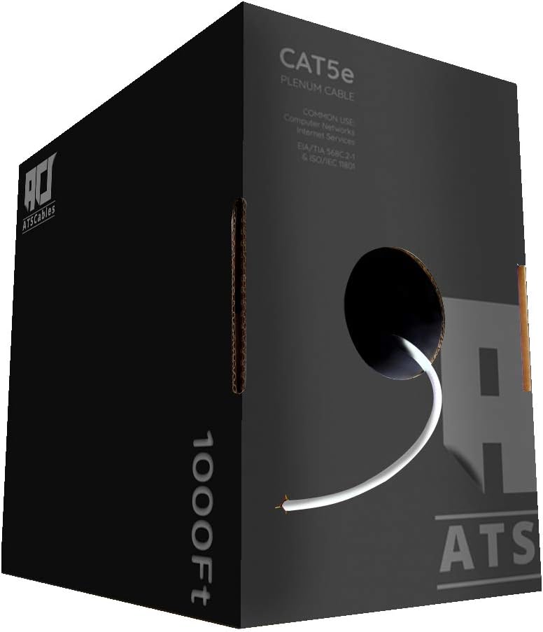 CAT5e Plenum Cable 1000FT 24AWG High Performance Network Cable