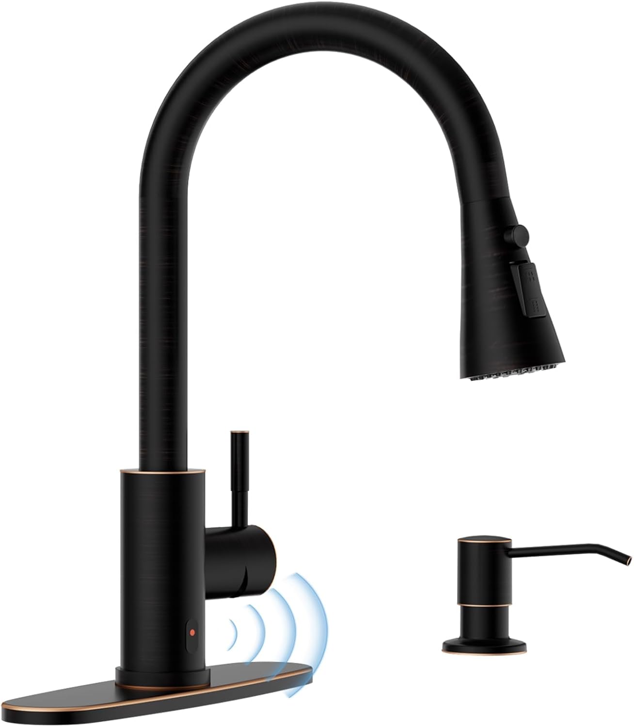 Touchless Kitchen Faucet with Soap Dispenser and Pull Down Sprayer