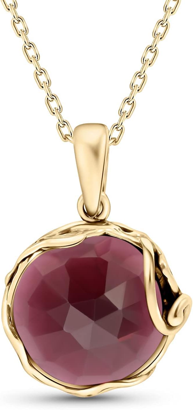 14K Gold Plated Gemstone Necklace for Women - Timeless Elegance