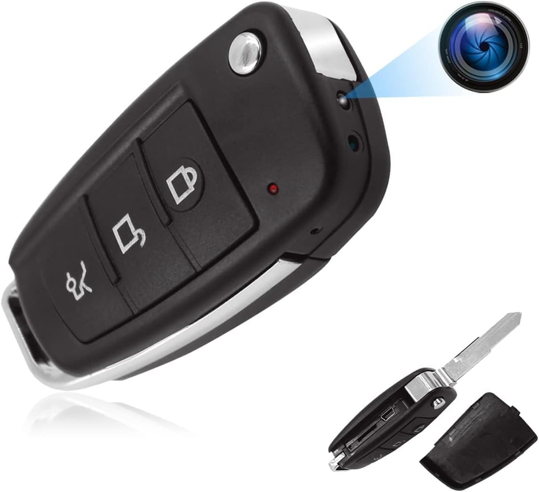 Portable Spy Key Fob Camera, Full HD Mini Cam, Motion Detection, Night Vision - Mom Fave