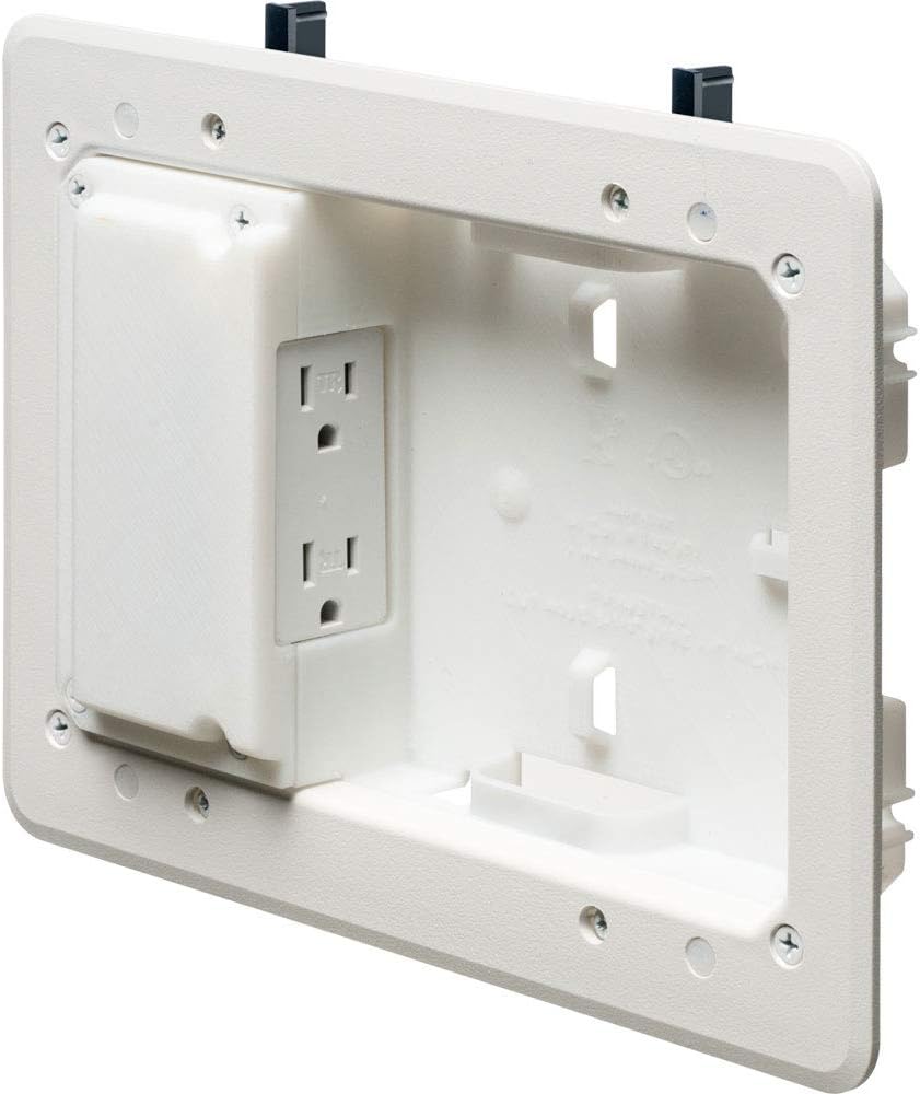 5in x 8in Low Profile Plastic TV Box for Shallow Wall Depths