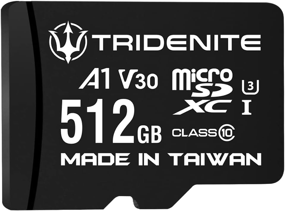TRIDENITE 512GB Micro SD - 4K Ultra HD Speed