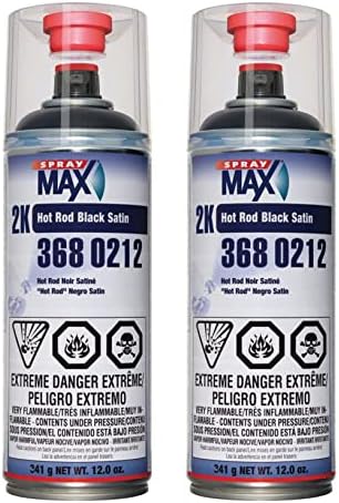 Spray Max 2K Hot Rod Satin Black Spray Paint for Durable Finish