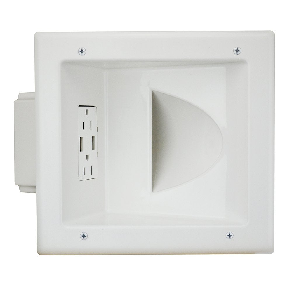 USB Recessed Media Outlet Box for Clean Cable Management