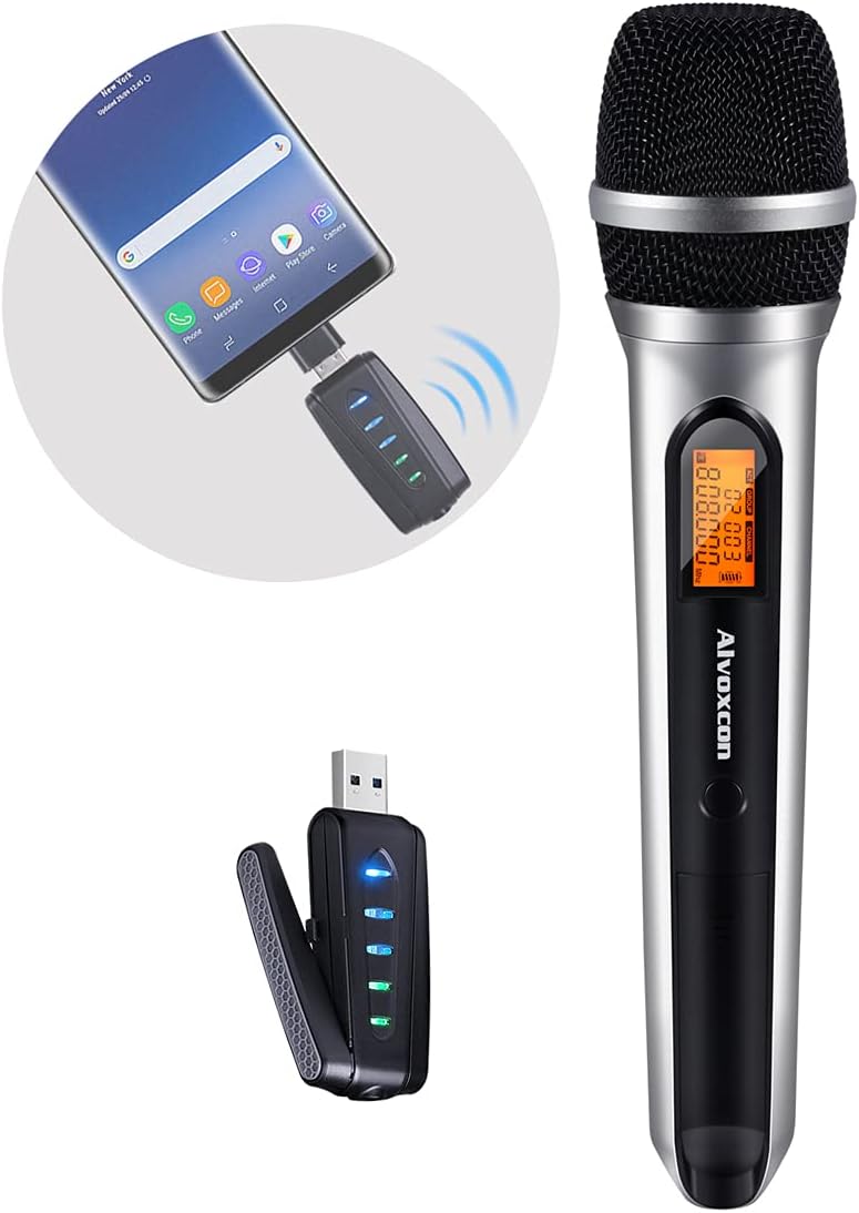 Alvoxcon USB Wireless Microphone for Podcasting and Vlogging