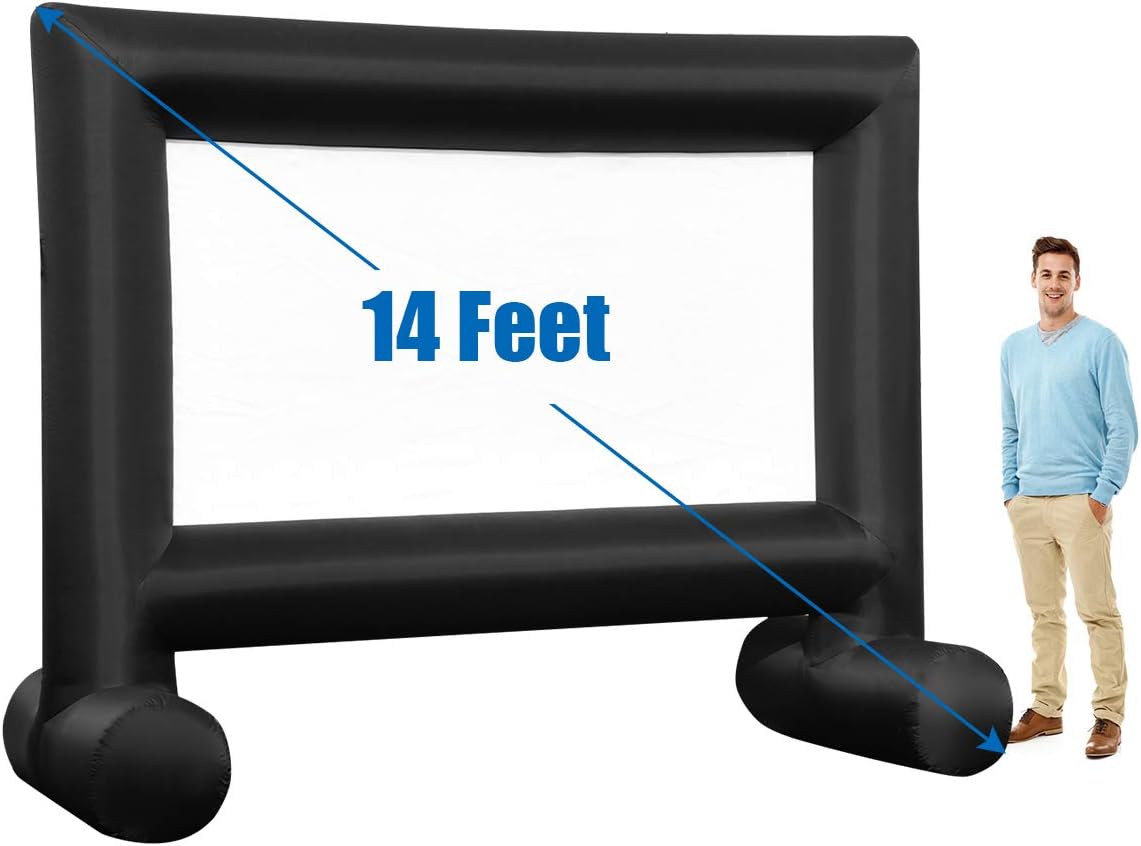 Tangkula 14FT Inflatable Movie Projector Screen for Home Theater