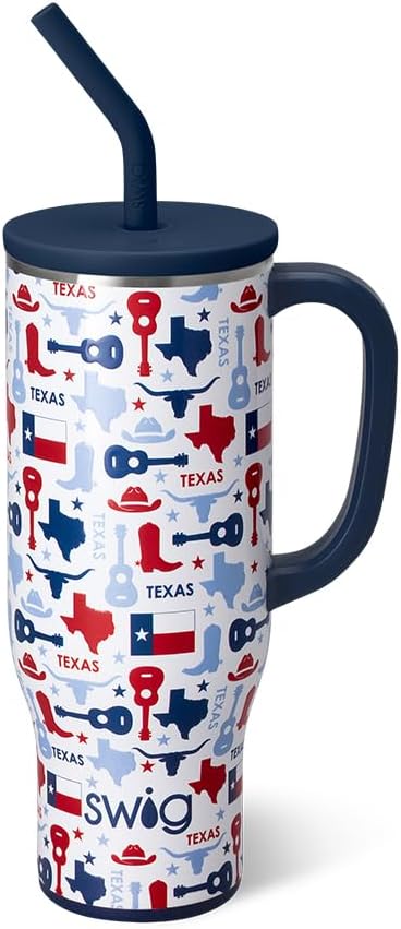 Swig Life 30oz Mega Mug: Insulated Tumbler with Handle & Straw