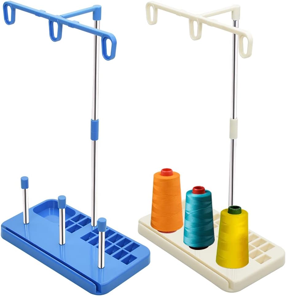 Vuzvuv Thread Holder - Organizer for Sewing Machines, Holds 3 Spools, Ideal for Beginners