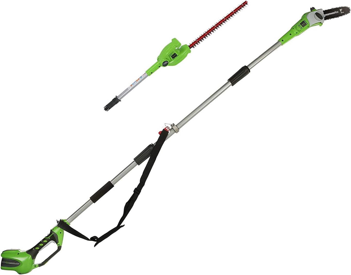 Greenworks 40V 8-Inch Polesaw and Hedge Trimmer for Easy Trimming
