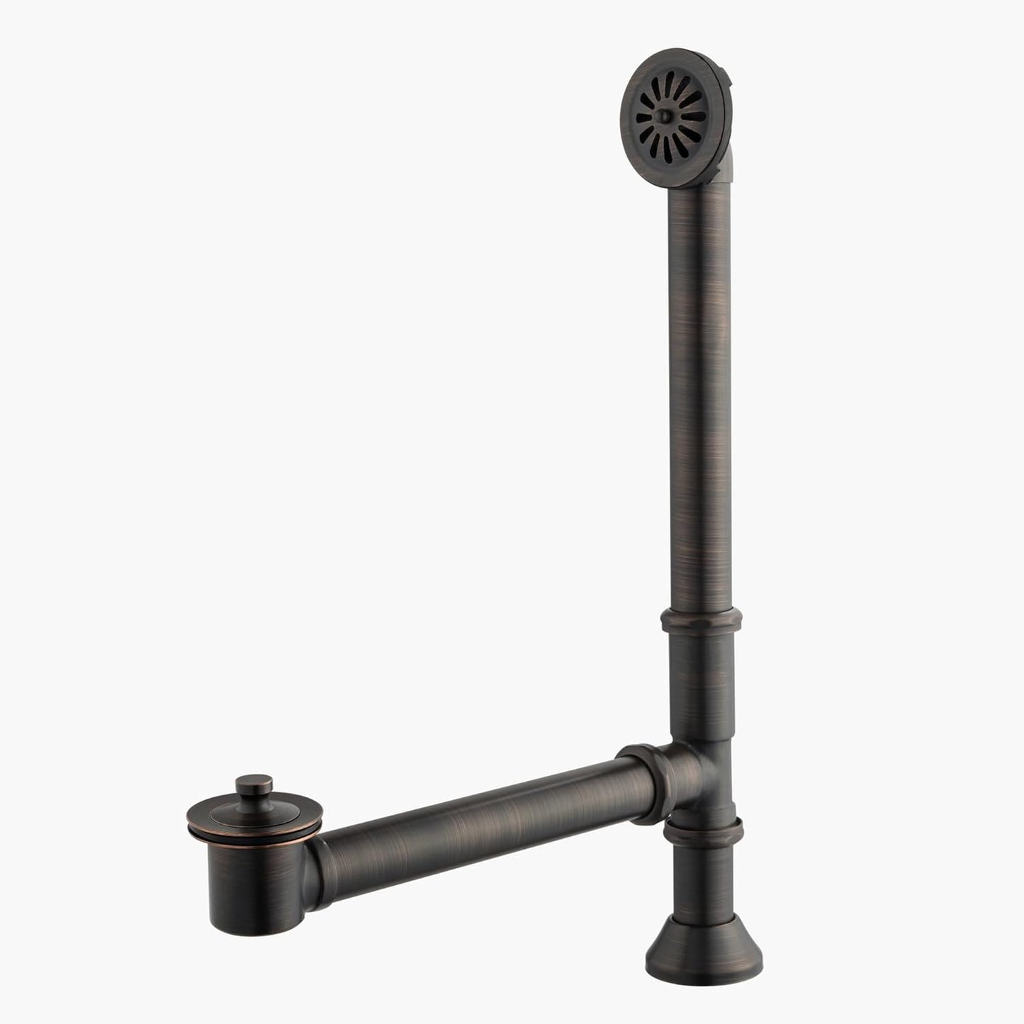 Vintage Claw Foot Tub Drain Kit with Lift and Turn Stopper