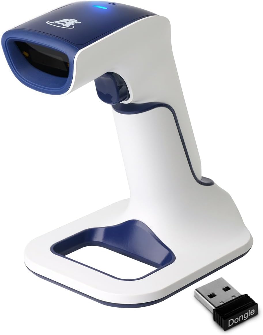 ScanAvenger Wireless Portable 1D Barcode Scanner with Stand