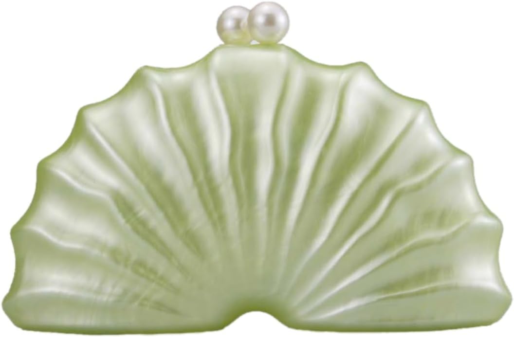 Women Acrylic Shell Shaped Clutch for Evening Events and Parties