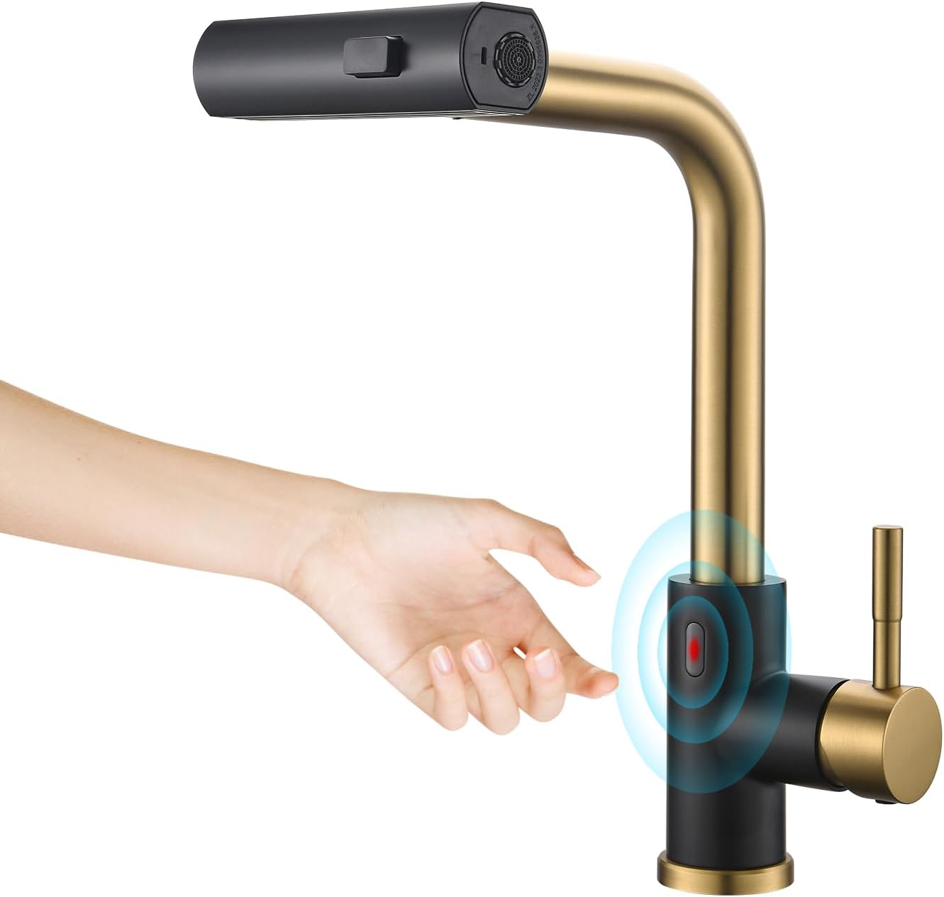 Touchless Kitchen Faucet with Motion Sensor and Pull Down Sprayer