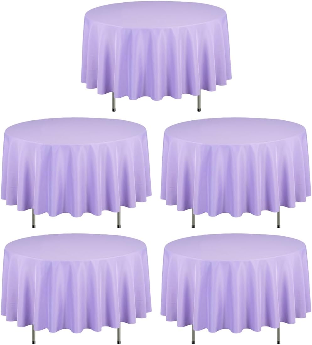 90 Inch Round Tablecloths for Weddings and Parties - Lavender