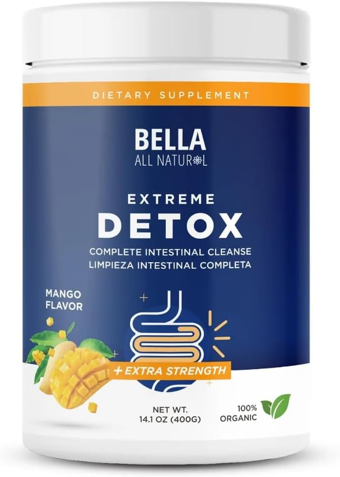 Bella All Natural Detox Powder Mango for Intestinal Health