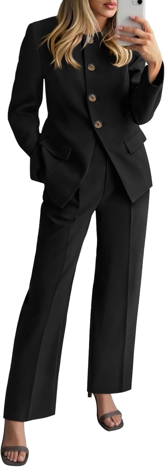 BTFBM Two Piece Set for Women: Stylish Blazer and Pants Suit