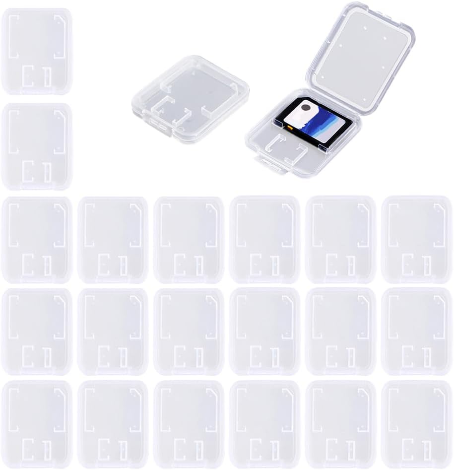 Protect Your Memory Cards: 20pcs Clear Plastic Case