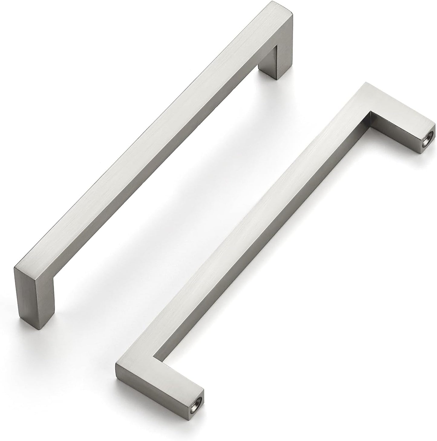 Ravinte 10 Pack Solid Kitchen Cabinet Handles in Brushed Nickel