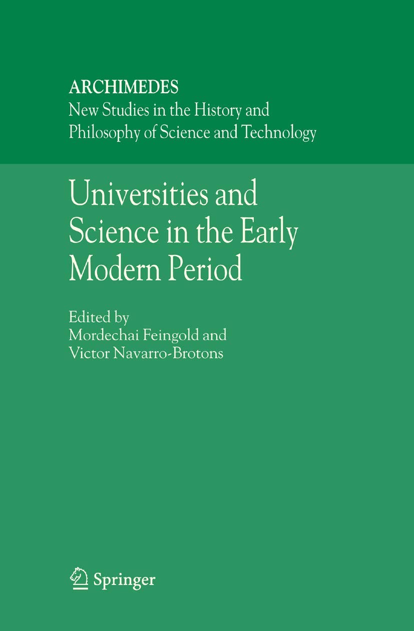 Universities and Science in the Early Modern Period Review