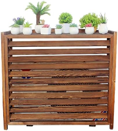 Rustic AC Cover for Outdoor Privacy - Hide Units & Trash Cans, 39.37x16.93x37.01in
