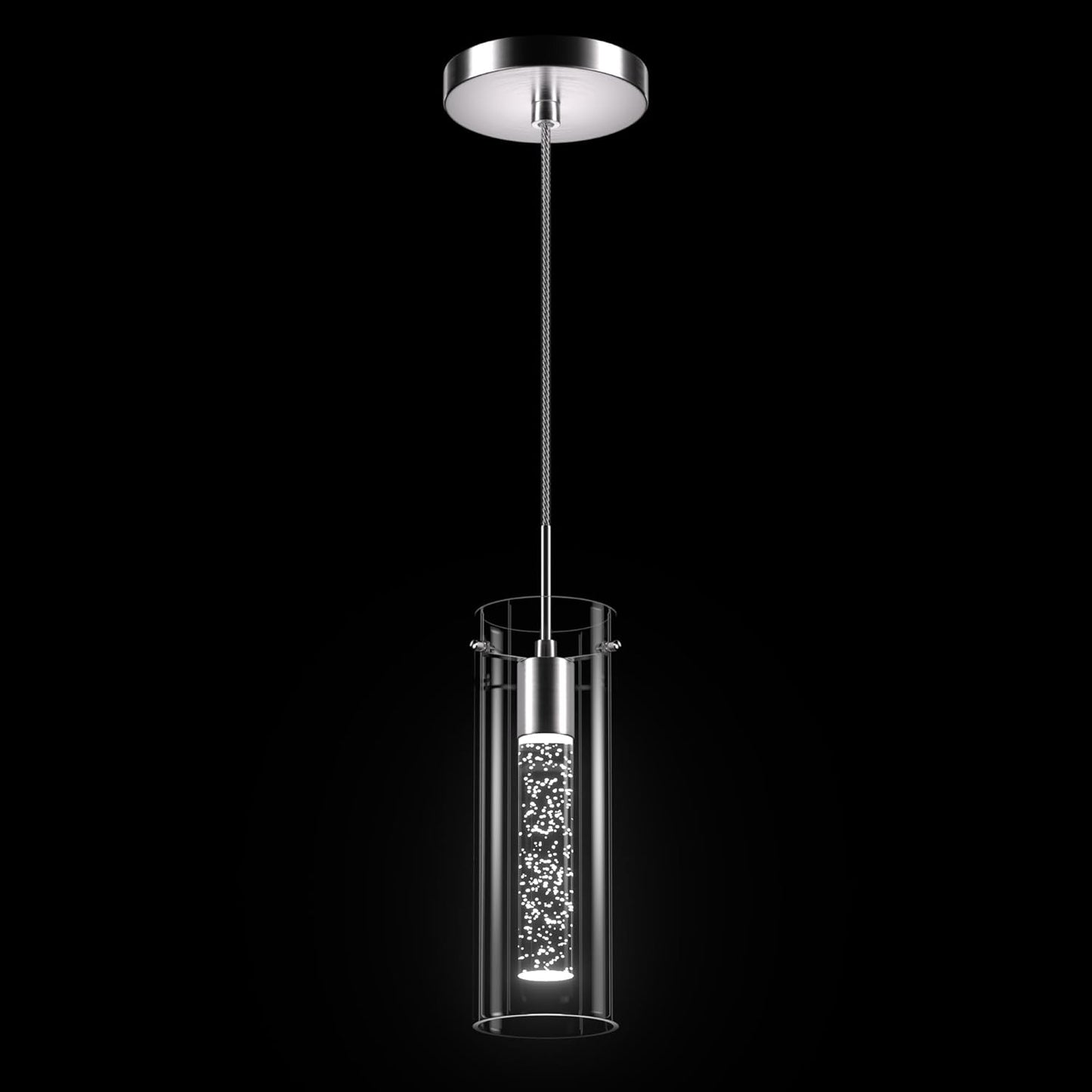 Modern Crystal Pendant Light Fixture for Kitchen Island Lighting