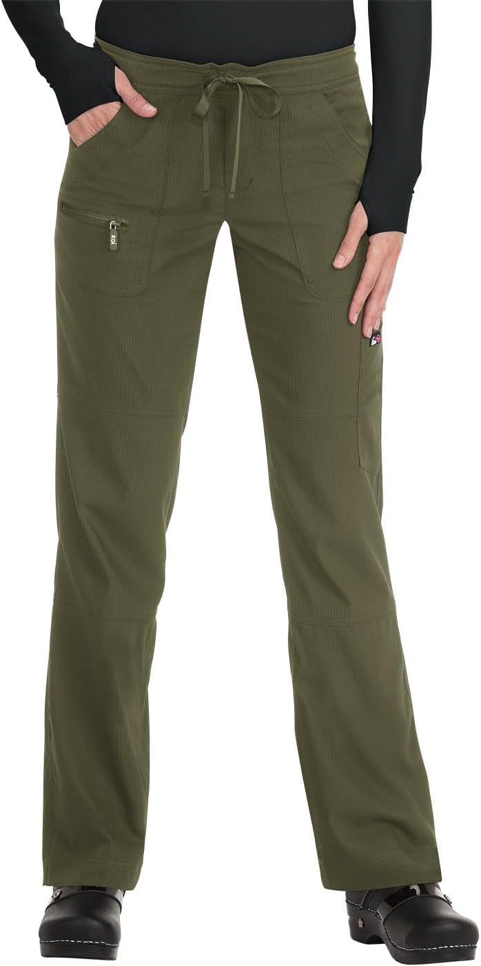 KOI Lite Chessa Womens 6-Pocket Scrub Pant for Comfort and Style